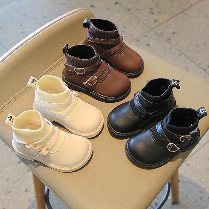 ❌ Giày Boot Bé Gái Cổ Cao Lót Lông Da Mềm Họa Tiết Thời Trang Cao Cấp Từ 1 - 4 Tuổi ( 2178)