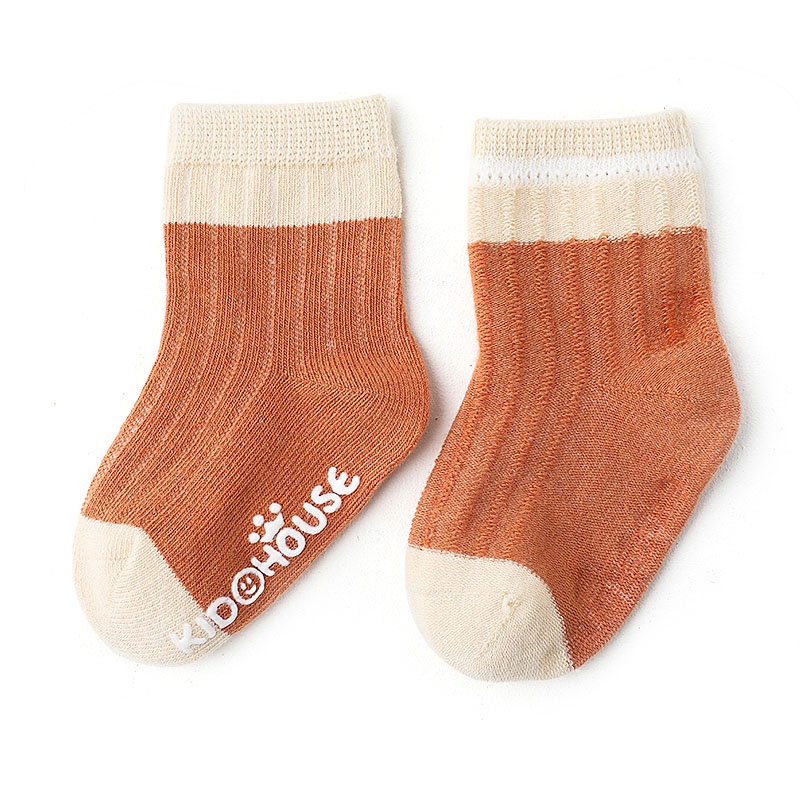 Vớ Cotton Giữ Ấm Chống Trượt Họa Tiết Kẻ Sọc Dành Cho Các Bé 0-36 Tháng Tuổi