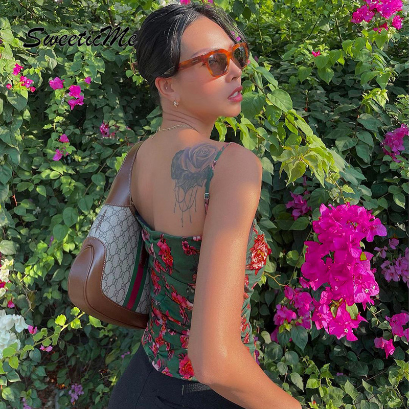 Áo Lửng Hai Dây In Họa Tiết Xinh Xắn Dành Cho Nữ 2021 | BigBuy360 - bigbuy360.vn