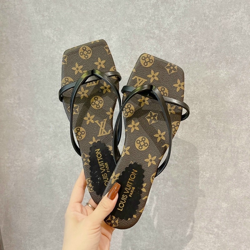 Dép kẹp đế bệt LV H2STORE 3 màu sang chảnh .