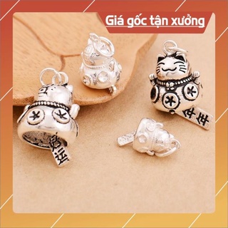 Charm bạc móc treo mèo thần tài - charm bạc 925 - mã cb190 ca150