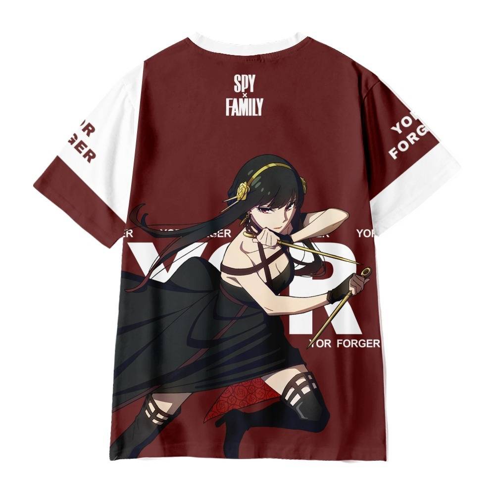 Áo Thun Tay Ngắn Dáng Rộng In Hình Anime SPY X FAMILY Thời Trang Thường Ngày Cho Unisex