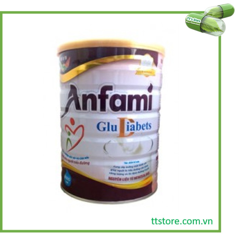 Sữa tiểu đường Anfami GluDiabets 900g - Sữa bột không đường Anfami Glu Diabet