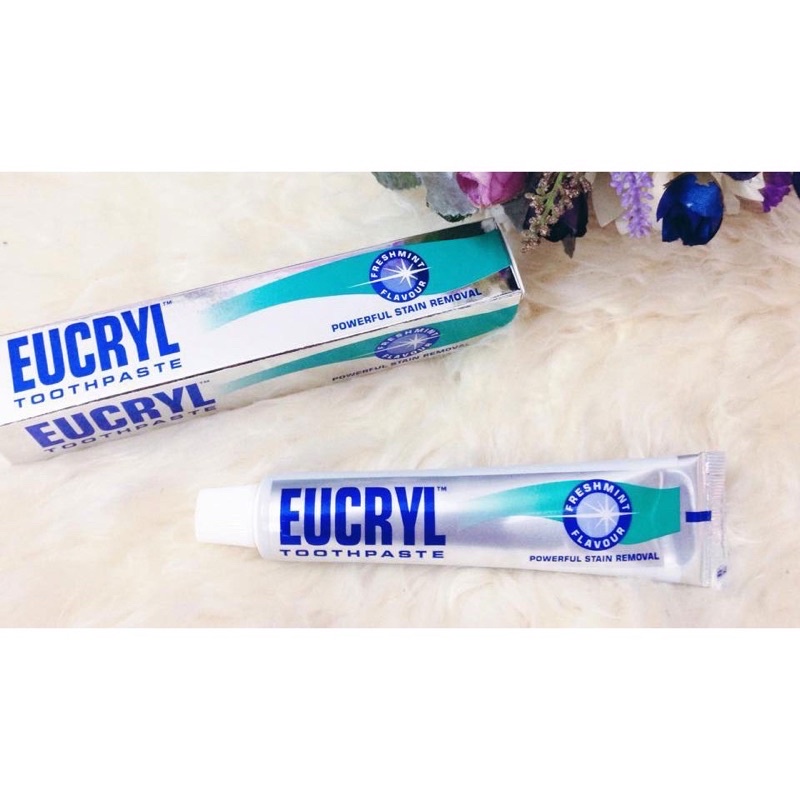 Kem đánh răng Eucryl 62g + Bột tẩy trắng răng Eucryl 50g