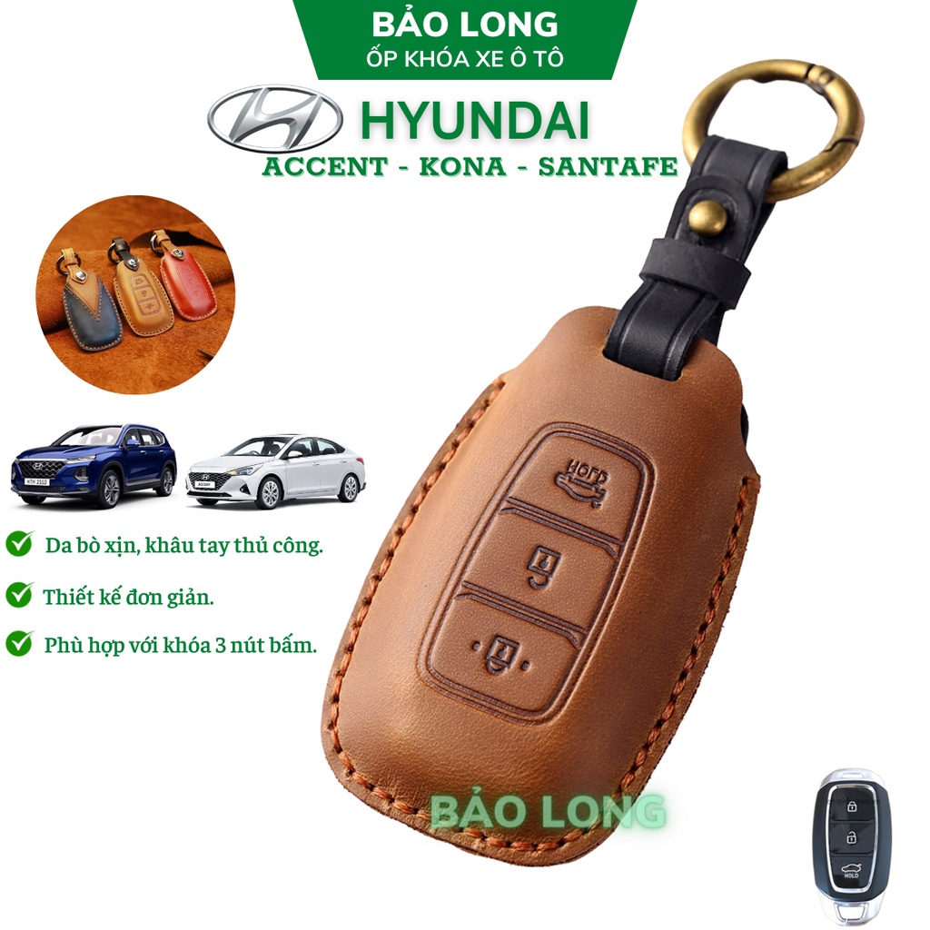 Bao da khâu thủ công Hyundai Accent, Kona, Santafe 2019