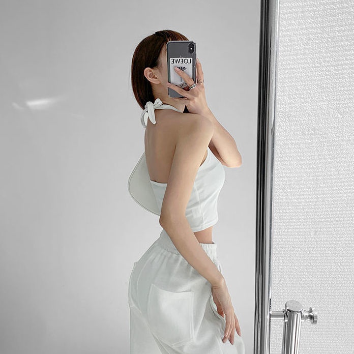 COZOK Áo Tank Top Sát Nách Hoạ Tiết Hình Trái Tim Thiết Kế Hở Bụng Quyến Rũ