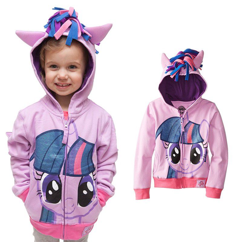 Áo hoodie Có Khóa Kéo Với Thiết Kế 3d my little pony Lý Tưởng Mặc Hàng Ngày Cho Bé Trai Và Bé Gái