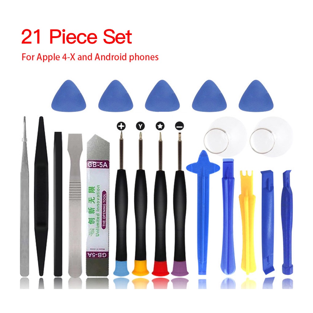 21pcs Cell-Phone Repair Kit Non-slip Phone Screwdriver Set Mobile Phone Watch Repairing Tool Screwdriver Color