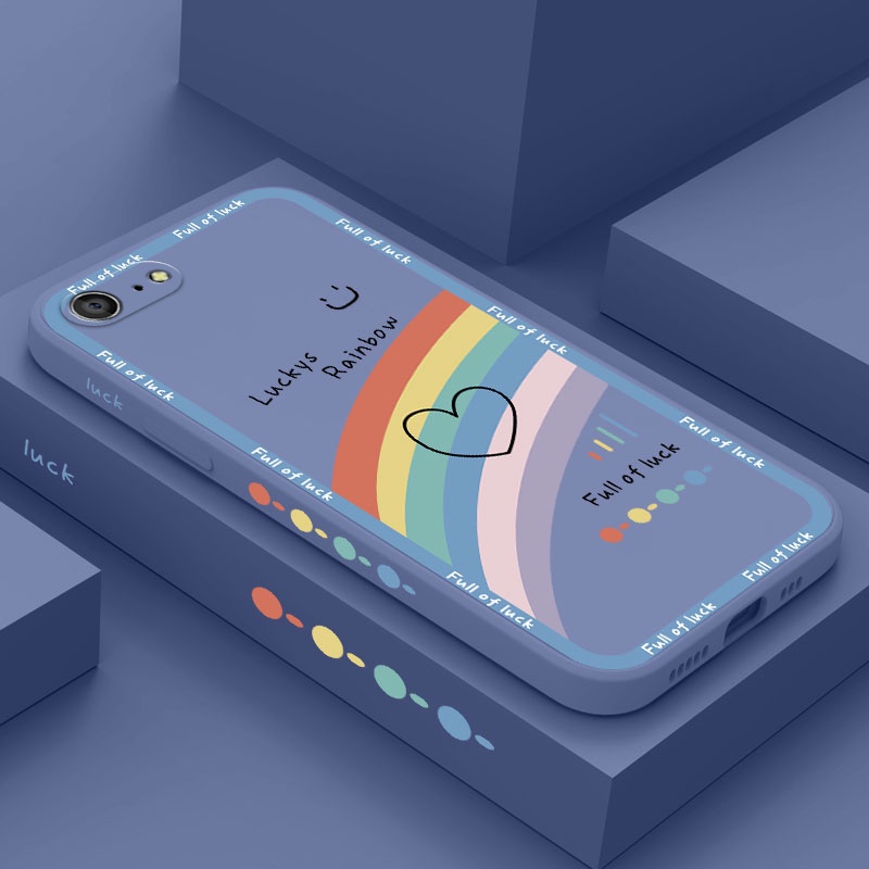 Ốp Điện Thoại Silicone Dẻo In Họa Tiết Cầu Vồng Cho IPhone 8 7 6 6S Plus SE 2020