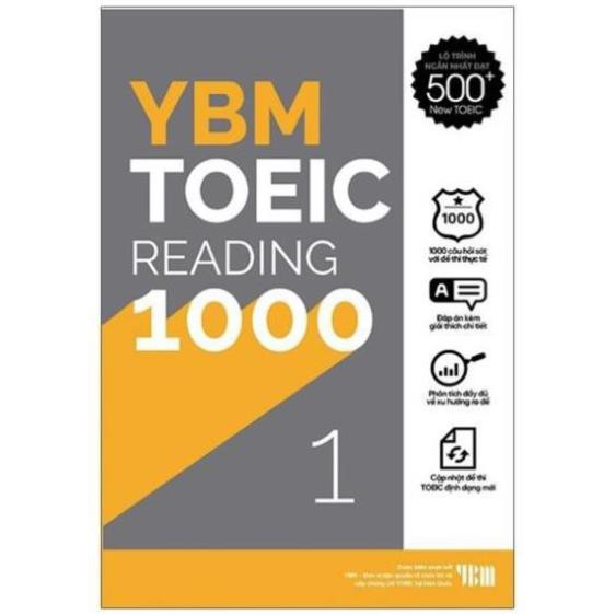 Sách - YBM Actual Toeic Tests RC 1000 - Vol 1 (229K)  [AlphaBooks]