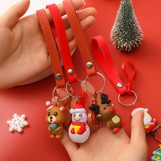 Móc khóa hình ông già noel mềm mại dễ thương
