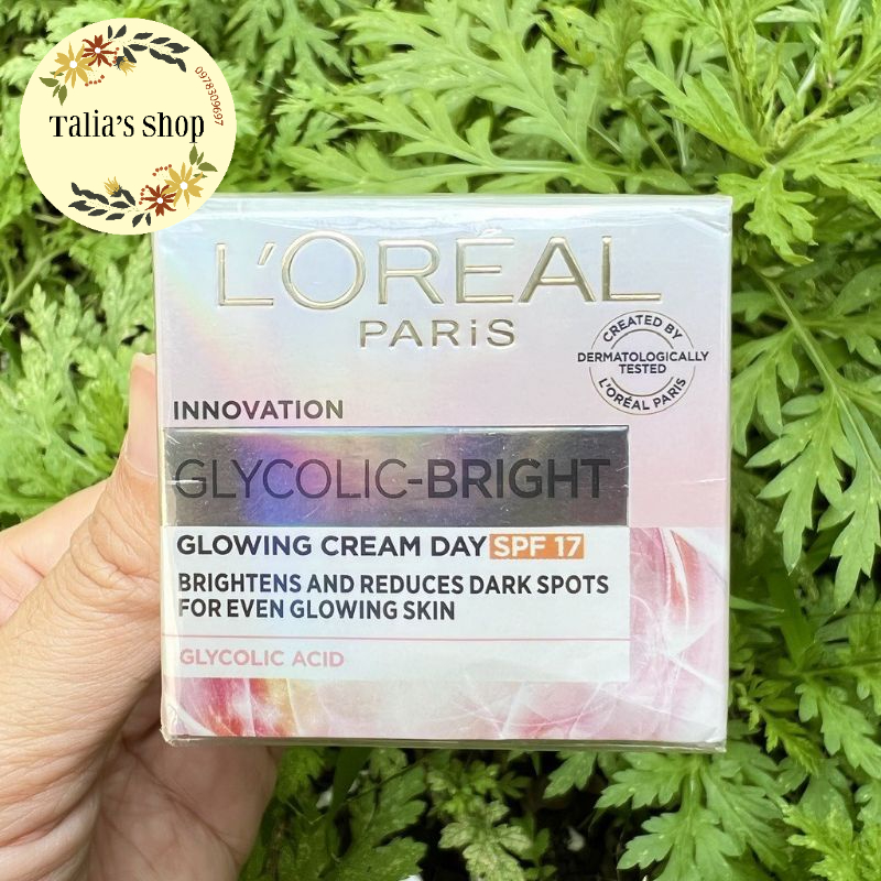 15ml - KEM dưỡng sáng da BAN NGÀY Loreal Paris GLYCOLIC BRIGHT Glowing Cream Day SPF17
