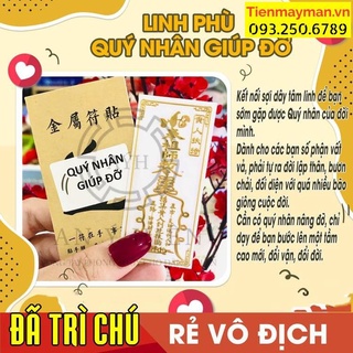 Miếng dán điện thoại, linh phù QUÝ NHÂN GIÚP ĐỠ, đem may mắn, tài lộc, sớm gặp được quý nhân.
