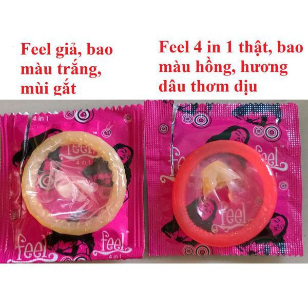 [BCS giá sỉ][Hương Dâu] Bao cao su  4in1 , CÓ GAI GÂN, Mỏng  và kéo dài Thời gian [Chính hãng]