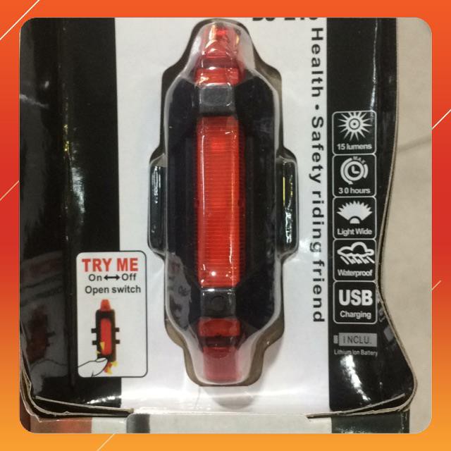 Đèn 2 chế độ sáng , chóp báo hiệu gắn xe đạp
