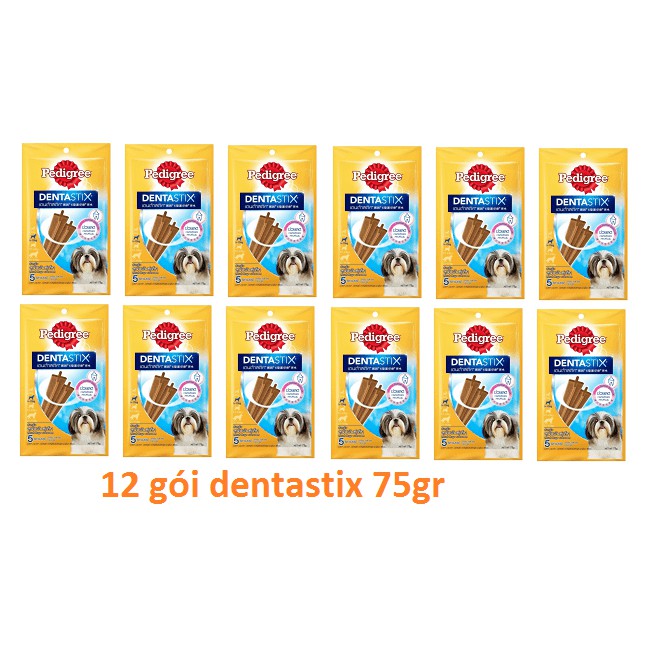 12 gói thức ăn chó Pedigree dentastix 75gr