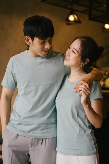 Áo thun nam Nhật Bản Gold Rhino 100% cotton màu xanh khói