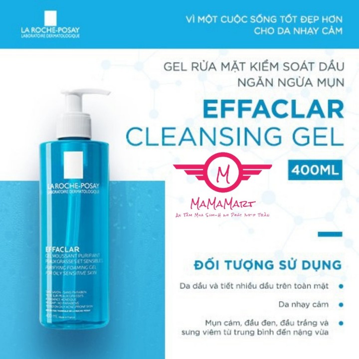 Sữa rửa mặt La Roche Posay Effaclar 400ml -Sữa rửa mặt tạo bọt làm sạch sâu dưỡng trắng cho da dầu da nhạy cảm (Pháp) | BigBuy360 - bigbuy360.vn