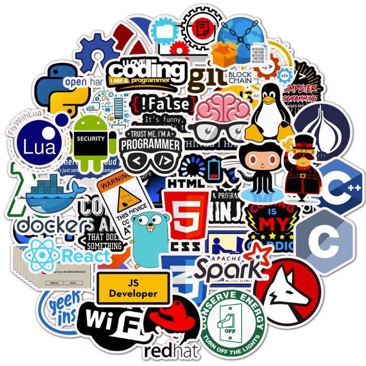 Sticker dán cao cấp LẬP TRÌNH VIÊN CODING Cực COOL ms#24