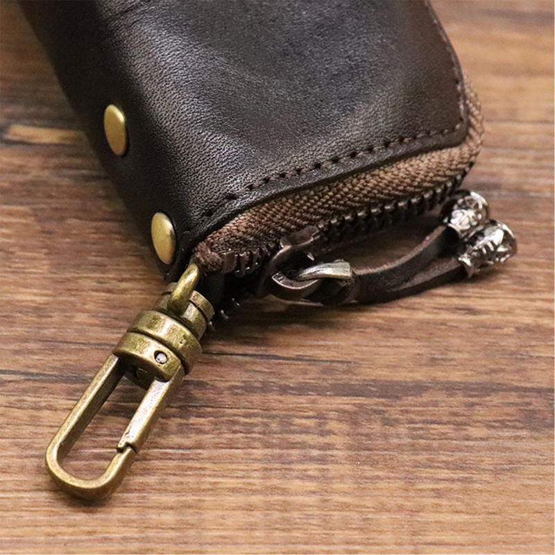 Ví Da Đựng Chìa Khóa Xe Hơi Phong Cách Vintage