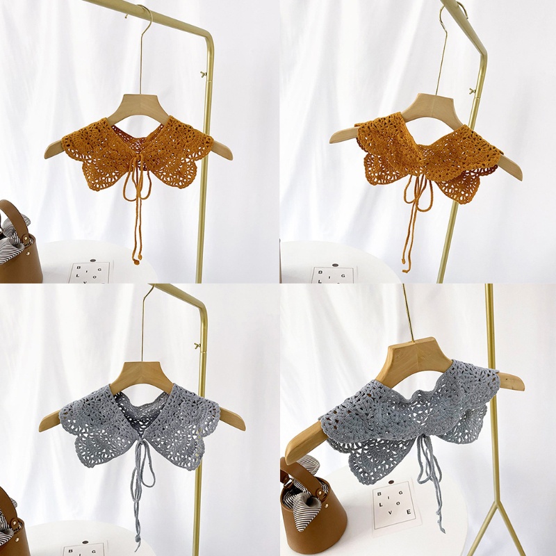 Phụ kiện trang trí cổ áo sơ mi kiểu ren đan móc thời trang mùa hè cho nữ
 | BigBuy360 - bigbuy360.vn