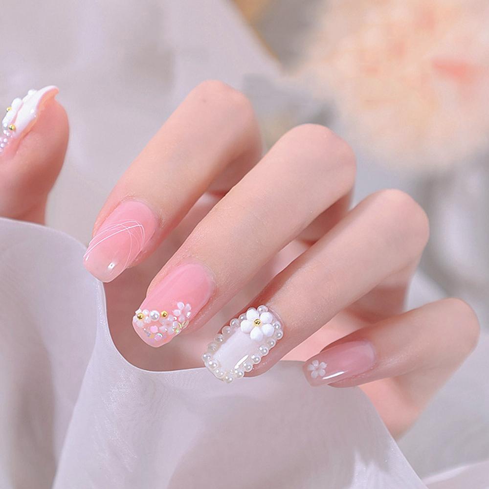 Miếng Dán Trang Trí Móng Tay Hình Hoa Bằng Nhựa Resin DIY