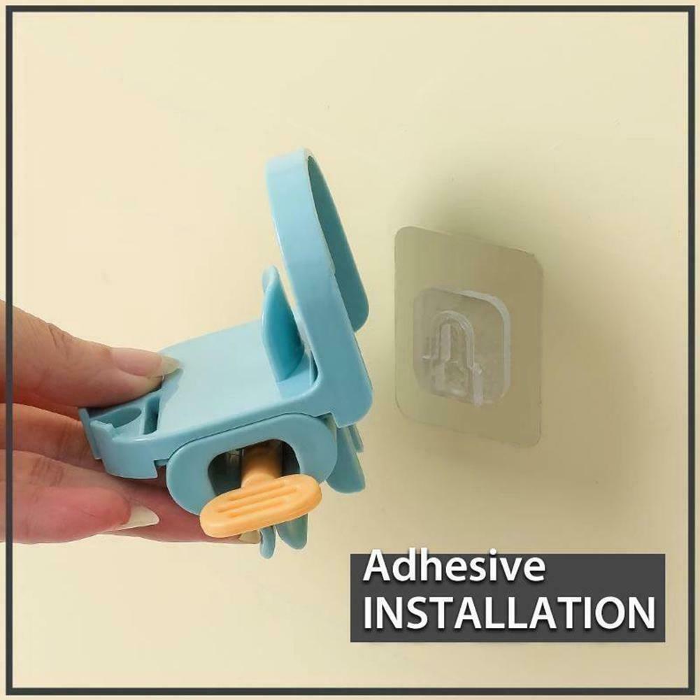 Giá Đỡ Dụng Cụ Nặn Kem Đánh Răng / Cốc Súc Miệng / Máy Ép Kem Đánh Răng Cầm Tay 2 Trong 1 Gắn Tường