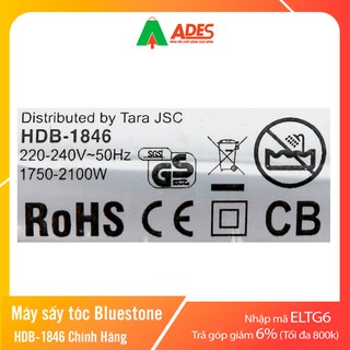 Máy sấy tóc Bluestone HDB-1846 | Chính Hãng, Giá Rẻ