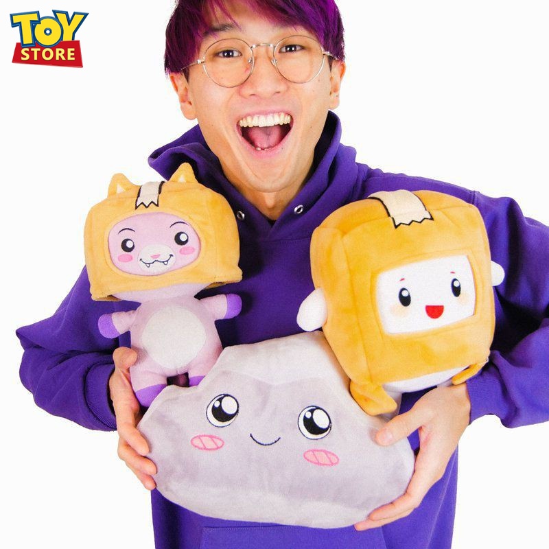 Lankybox Boxy / Foxy /Rocky Robot Phim Hoạt Hình Có Thể Tháo Rời Đồ Chơi Sang Trọng Mềm Mại Cho Trẻ Em Quà Tặng Cô Gái Búp Bê Giường Gối PP Cotton