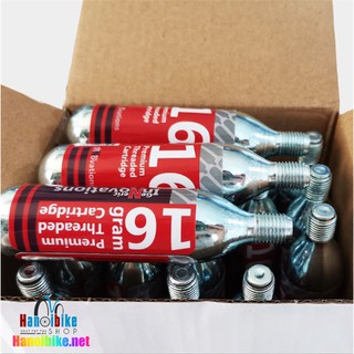 Bình khí nén bơm xe CO2 16g tem đỏ
