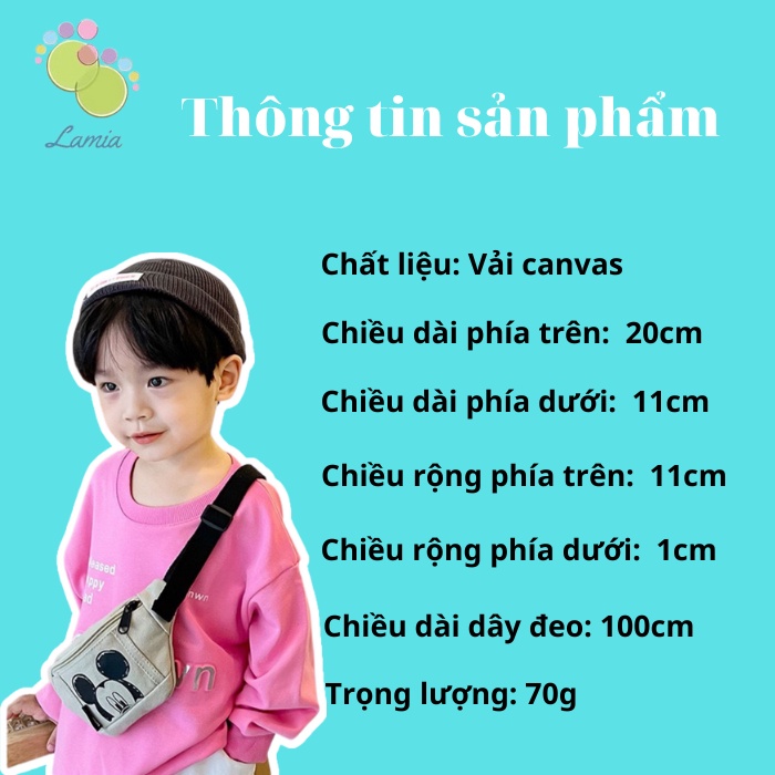 Túi bao tử Lamia túi đeo chéo trước ngực cho bé từ 2 tuổi phong cách Hàn Quốc 𝟎𝟐𝐓𝐃𝐂