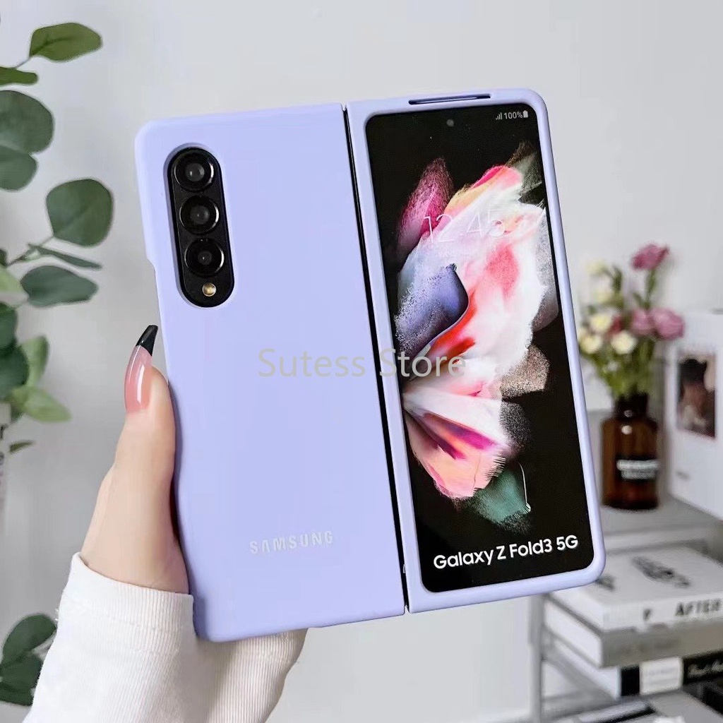 Ốp Điện Thoại Silicon Dẻo Phối Vải Flannel Bảo Vệ Cho Samsung Galaxy Z Fold 4 3 2 4G 5G