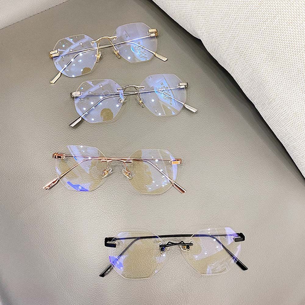 Mắt kính không viền trong suốt phong cách cổ điển dành cho nữ