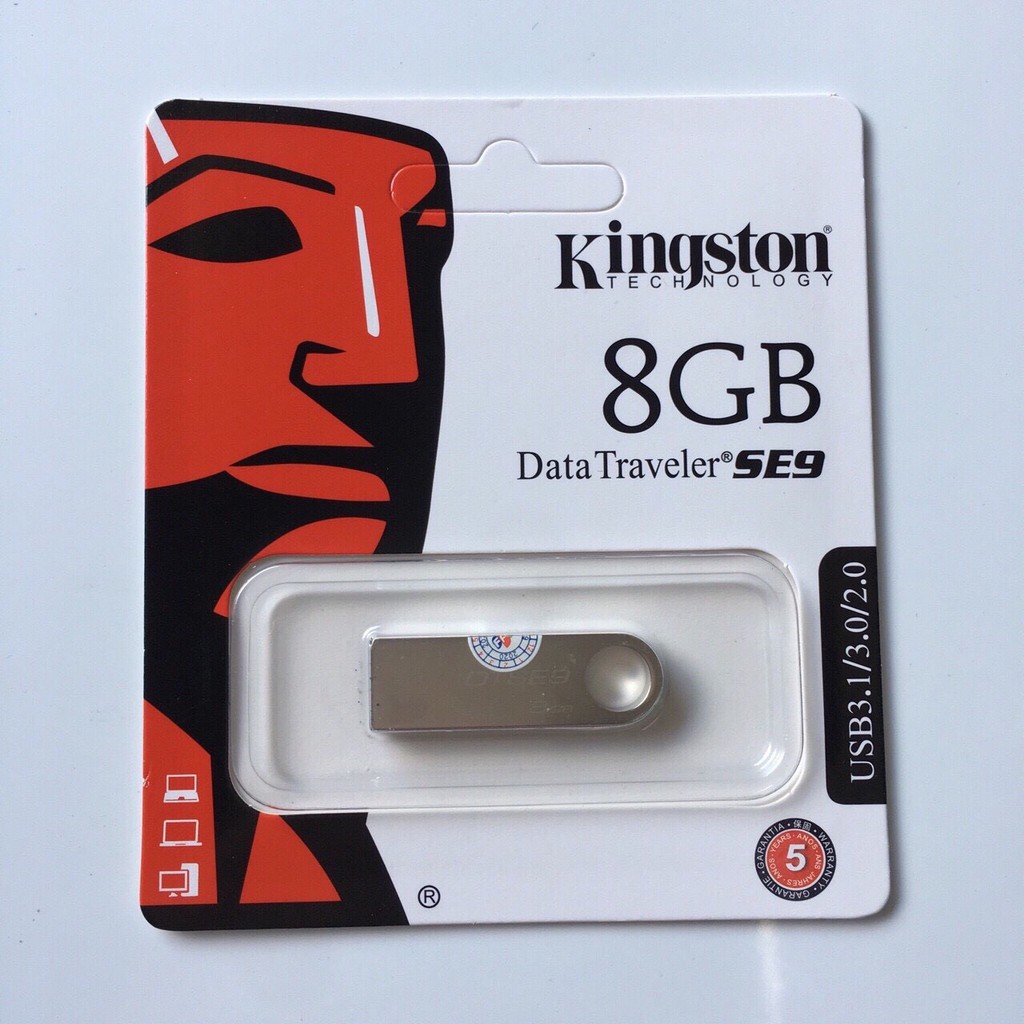 USB 2.0 Kingston DataTraveler SE9 8GB - CÓ NTFS - DUNG LƯỢNG THỰC