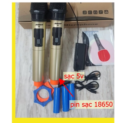 Micro Không Dây Đa Năng K5 2 miro  uhf  tặng combo 60k  MUA 2 BỘ  GIẢM  15K bào hành 6 tháng
