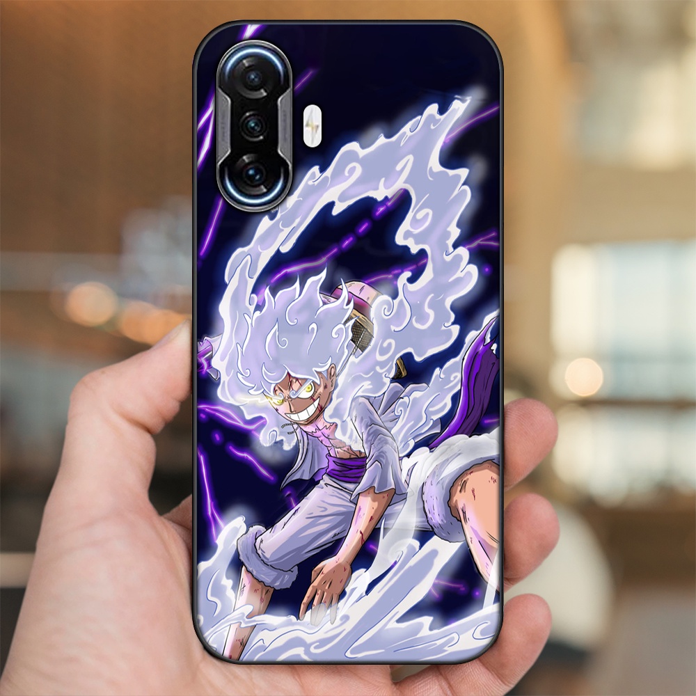 Ốp lưng Xiaomi K40 Gaming viền đen in hình Luffy One Piece