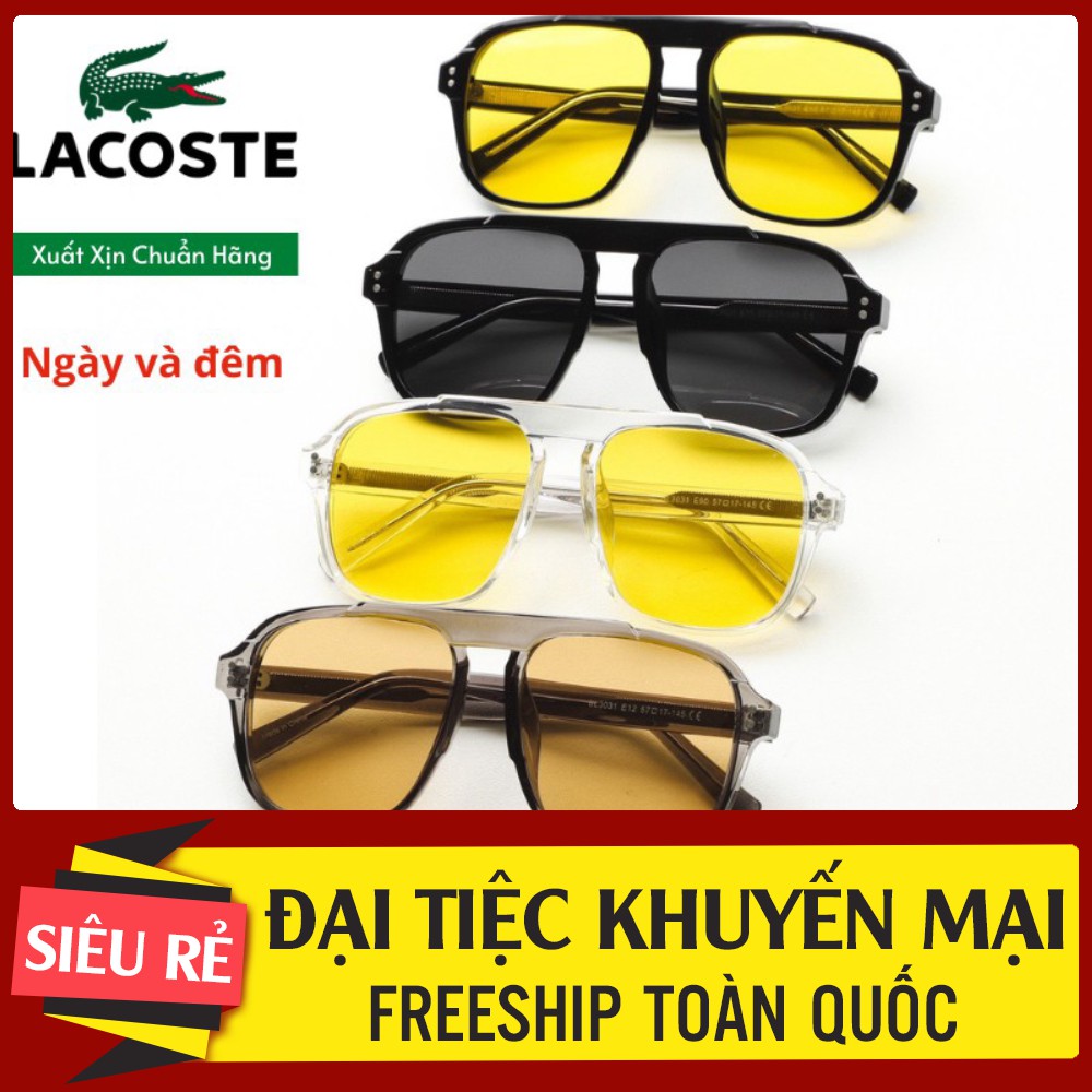 [Giá Huỷ Diệt] Mắt Kính mát nam đi ngày và đêm LACOSTE tròng kính Polarized phân cực chống tia UV400 + Free ảnh test