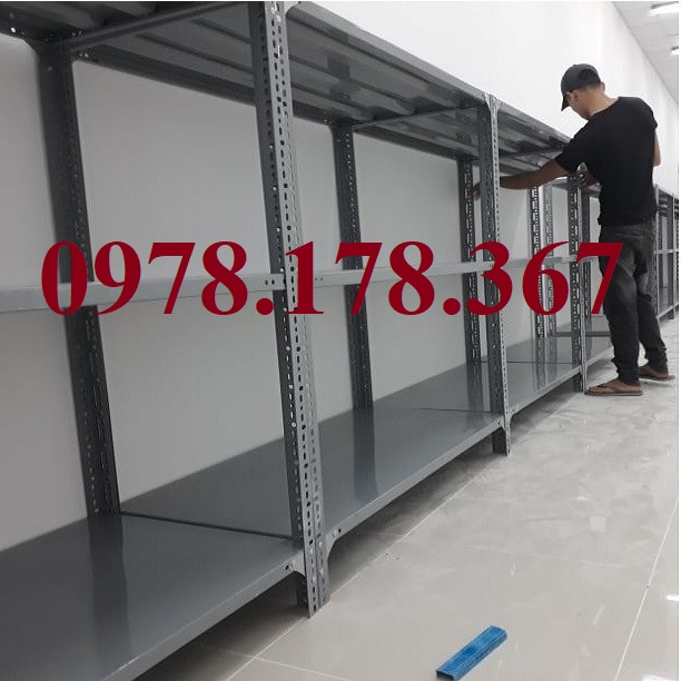 Mâm sàn lắp ráp kệ sắt V lỗ đa năng - Dài 120cm x rộng 50cm màu Xám