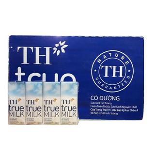 Thùng Sữa tươi tiệt trùng có đường TH true milk 180ml*48hộp/ thùng
