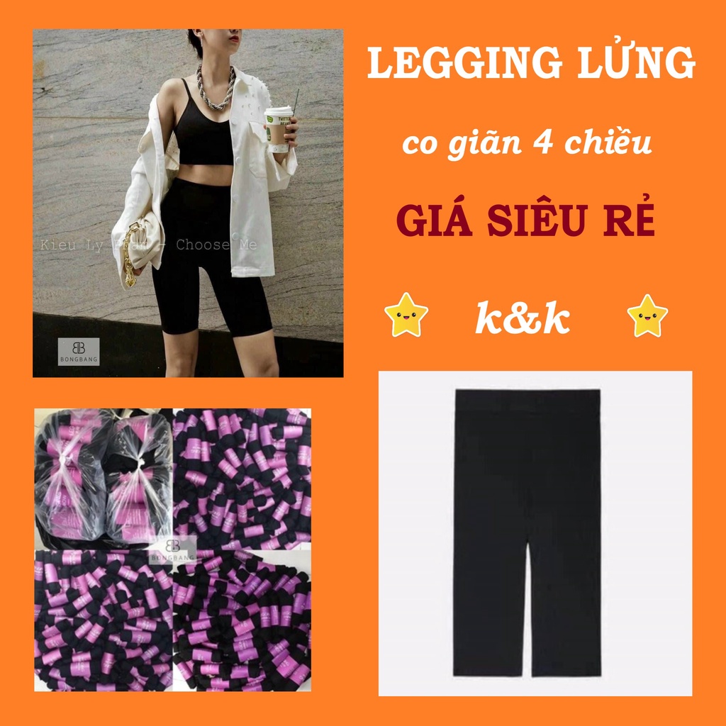 Quần legging đùi nữ, quần ngố lửng dáng thể thao co giãn 4 chiều