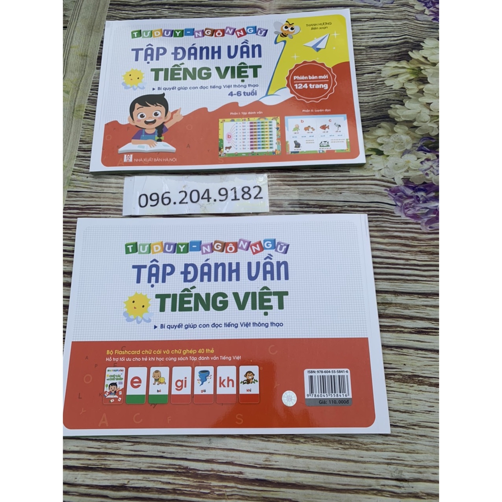 Tập đánh vấn tiếng việt 124 trang , bí quyết giúp con đọc tiếng việt thông thạo