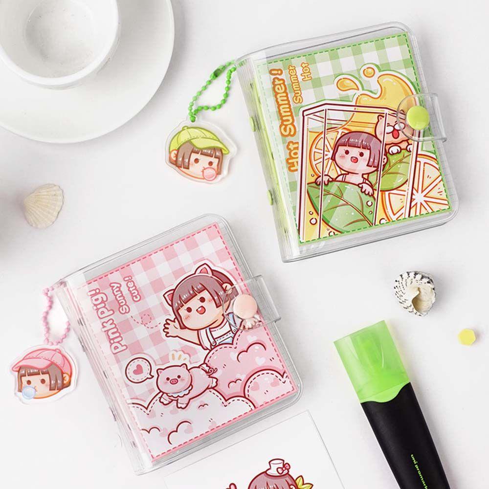 Quyển Sổ Ghi Chú Bỏ Túi Mini 3 Vòng Họa Tiết Hoạt Hình Dễ Thương