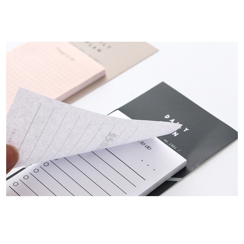 Tập 50 tờ giấy dán ghi chú phong cách Hàn Quốc 10x6cm DIY lên kế hoạch hàng ngày thiết kế đơn giản