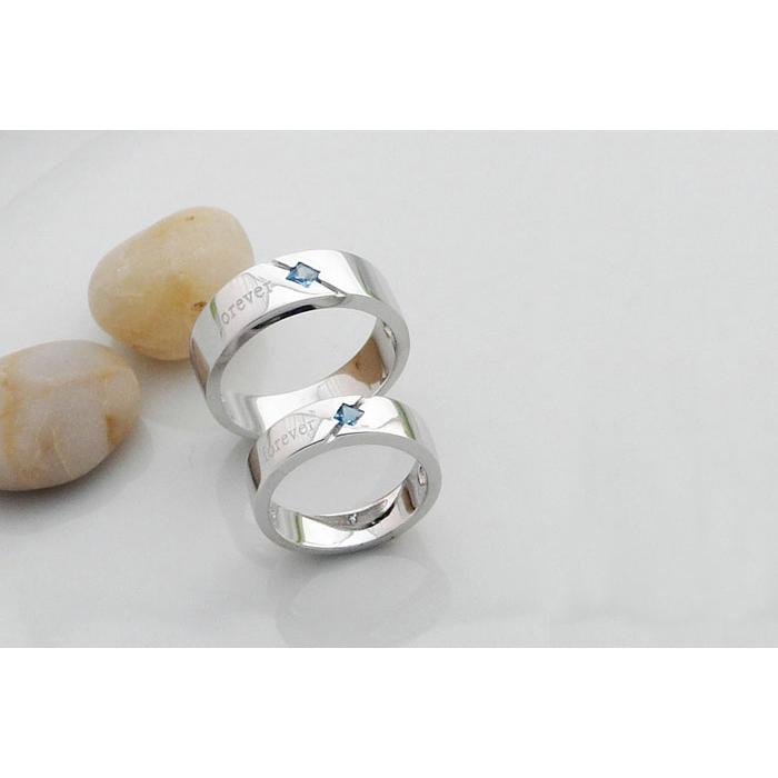 Nhẫn đôi Bạc Hiểu Minh NC079 - Mãi mãi