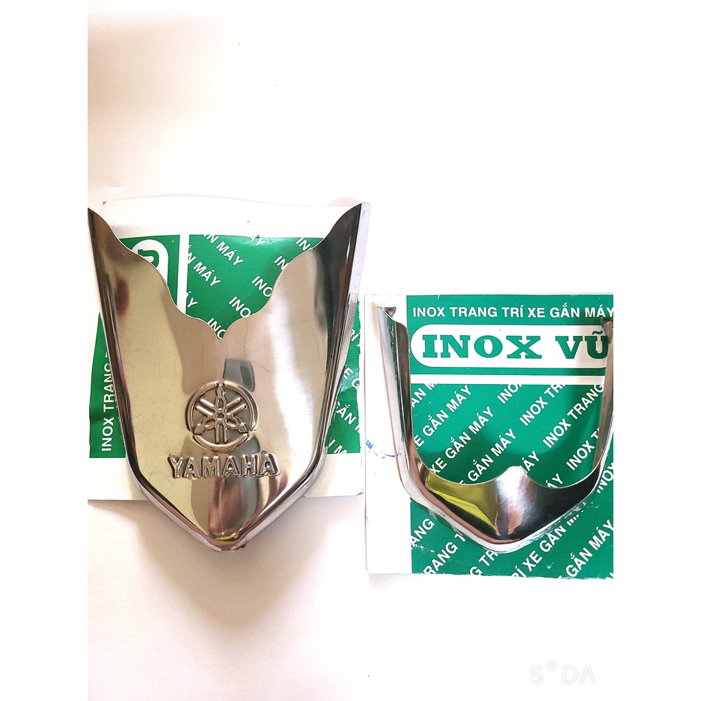 Combo Ốp dè INOX xe Sirius 2013 -2021 + 1 tem logo Titan YAMAHA giá 1 bộ tại xưởng INOX Vũ