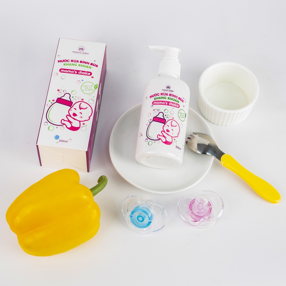 Nước Rửa Bình Sữa Mama's Choice (200ml) | Sản Phẩm Hữu Cơ và Tự Nhiên | An Toàn Cho Trẻ Sơ Sinh