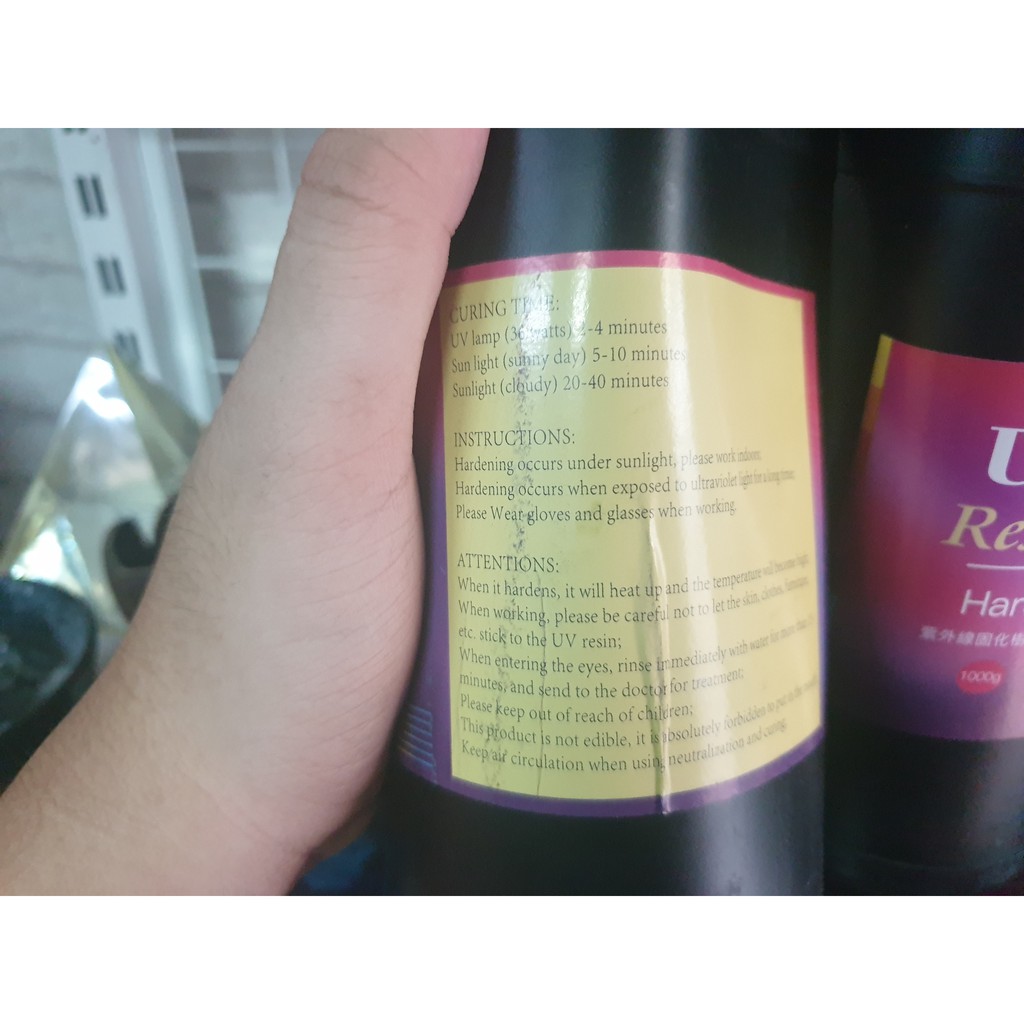 [XẢ KHO] Keo Resin UV Cứng Trong Suốt Bộ 1Kg