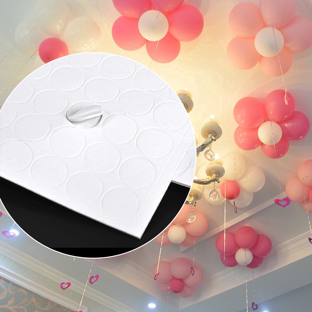 Set 100 miếng dán hai mặt dùng để trang trí bong bóng