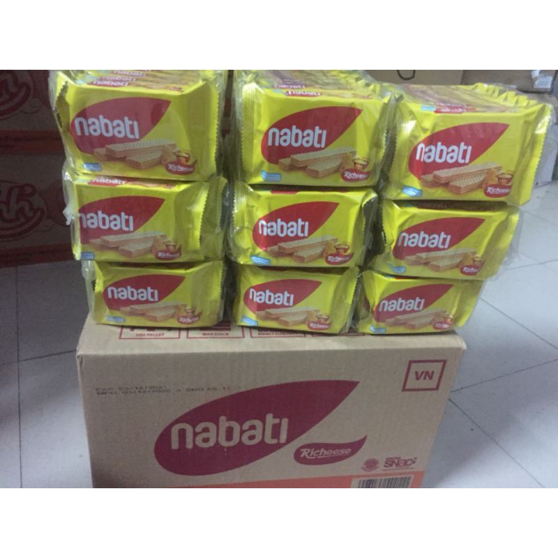 Thùng 12 Túi Bánh Xốp Nabati phô mai 170g