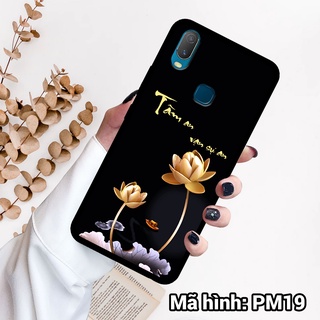 Ốp điện thoại VIVO Y11 in hình tâm an vạn sự an – lưng kính tráng gương viền dẻo